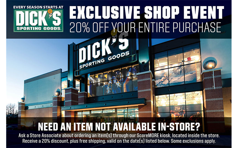 20% Off Dick's Sporting Good - HLL Coupon